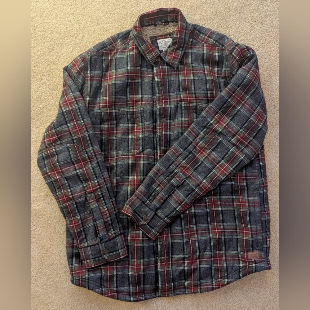 L.L. Bean Men's Casual Plaid Shacket
